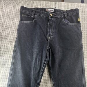 Just In Trend Flame Resistant FR Jeans Mens 33x30 Black Denim Straight Workwear